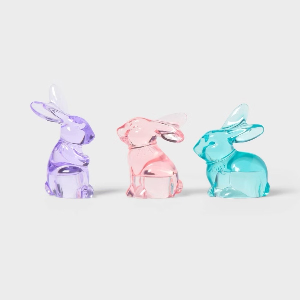 3pk Easter Acrylic Decorative Bunny Figural - Spritz Spring 2026